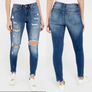 KanCan Austin Mid Rise Distressed Skinny Jeans